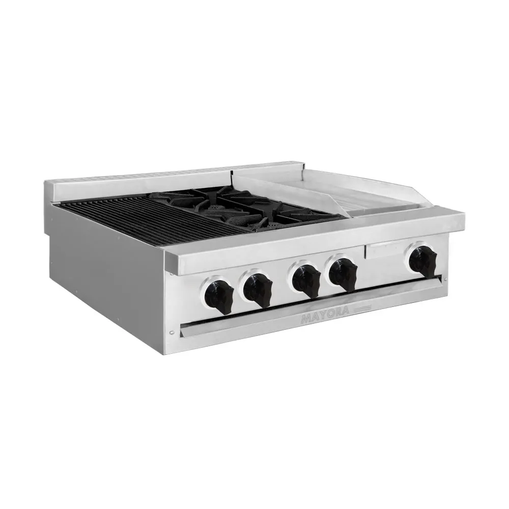 Estufa Modula Triple Asador + 2 Quemadores + Plancha
