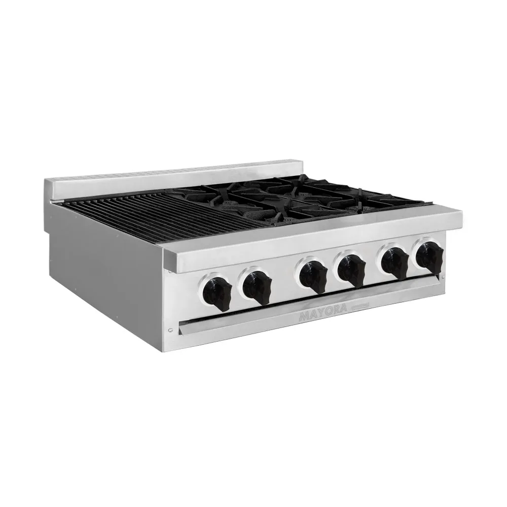 Estufa Modula Triple Asador + 4 Quemadores