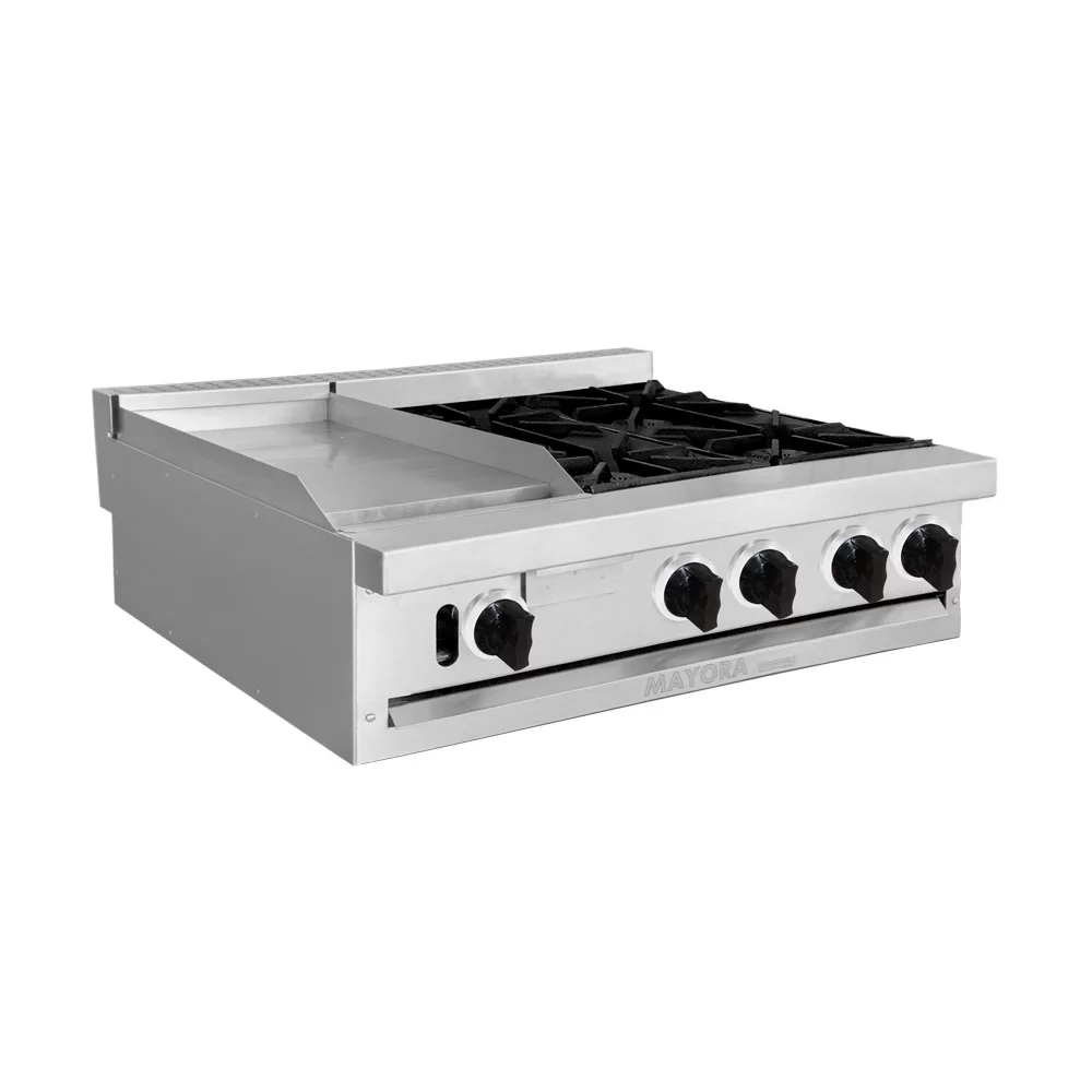 Estufa Modula Triple Plancha + 2 Asadores