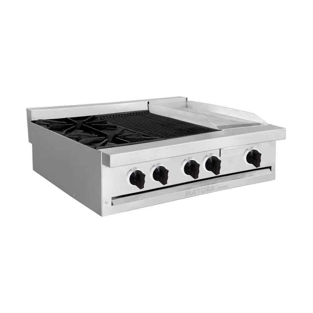 Estufa Modula Triple 2 Quemadores + Asador+ Plancha