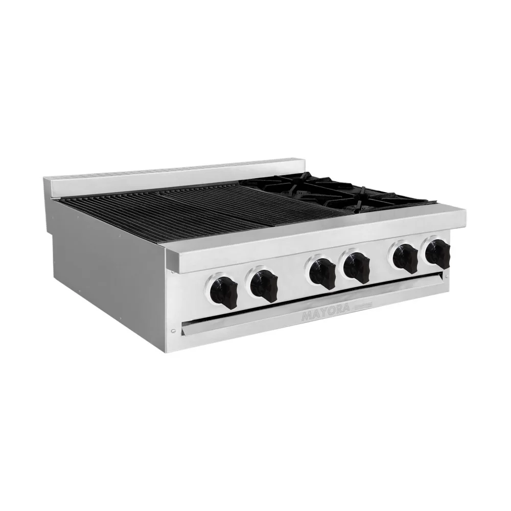 Estufa Modula Triple Asador + 2 Quemadores