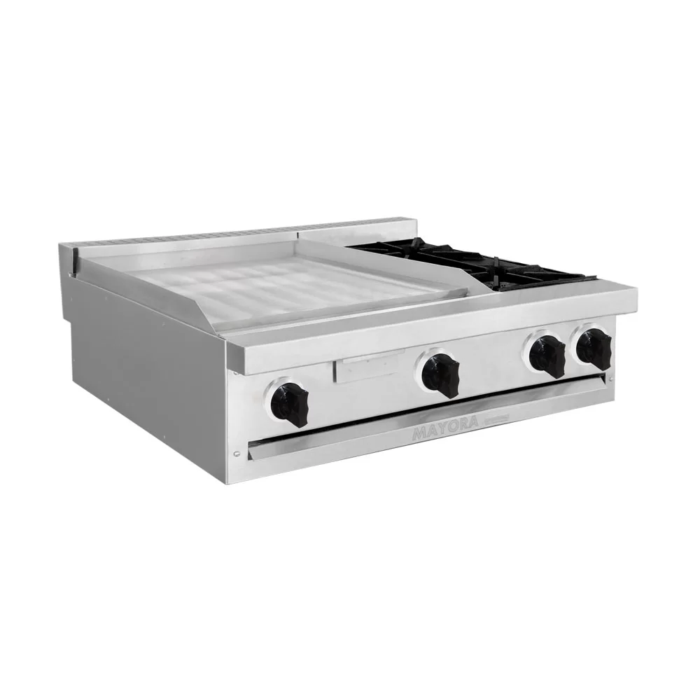 Estufa Modula Triple Plancha + 2 Quemadores