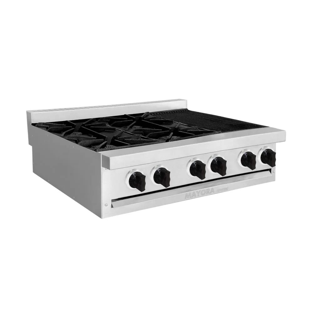 Estufa Modula Triple 4 Quemadores + Asador