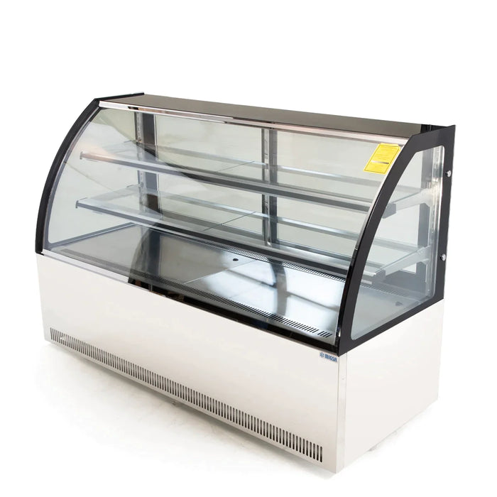 Vitrina Exhibidora De Cristal Curvo Capacidad De 464 L