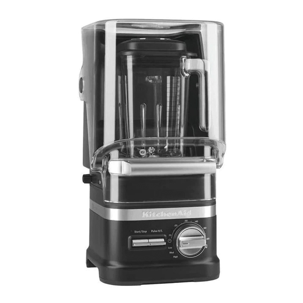 Licuador Comercail 8" 1.8 L Color Negro y Plata reduce el sonido