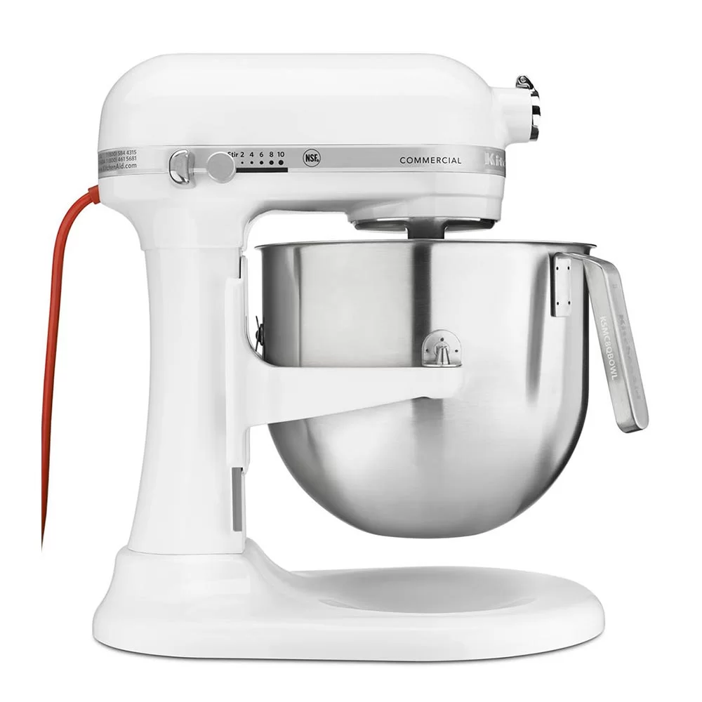 Batidora Comercial 7.6 l color blanco, negro, cromo y rojo
