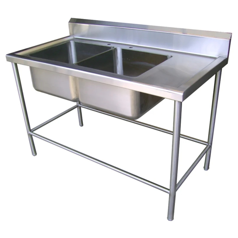 Mesa de Trabajo Con Doble Tarja Derecha180*70*90