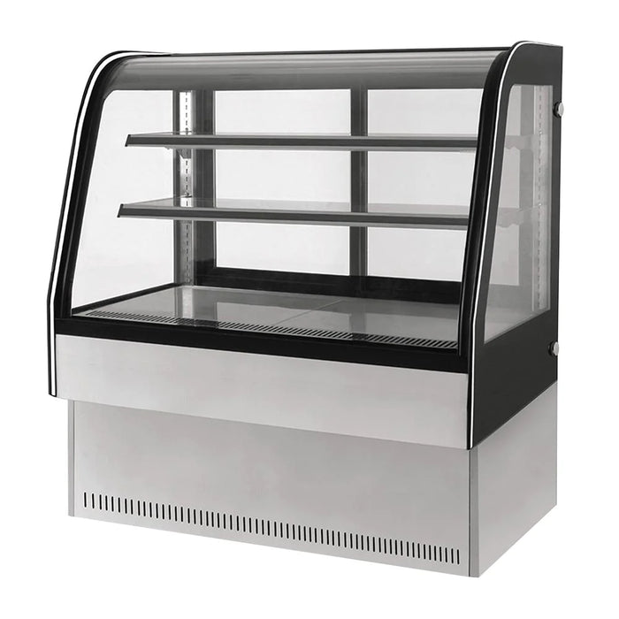 Vitrina Exhibidora De Cristal Curvo Capacidad De 225 L