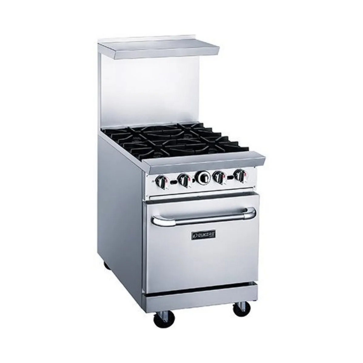 dcr244q_1197x1197.png Estufa Comercial A Gas De 4 Quemadores Y Horno Con Respaldo