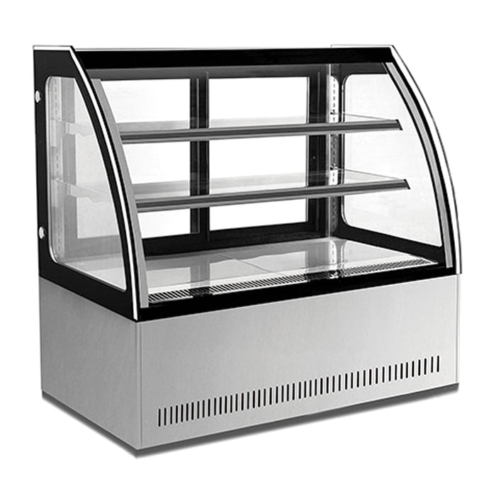 Vitrina Exhibidora De Cristal Curvo Capacidad De 306 L