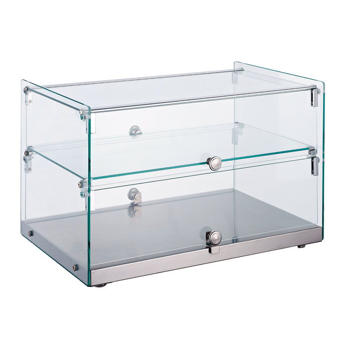 Vitrina Exhibidora Neutra Cristal Recto Con Entrepaño De Cristal