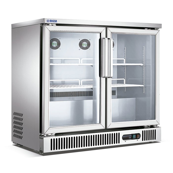 Refrigerador Contrabarra De 2 Puertas De Cristal De 250L