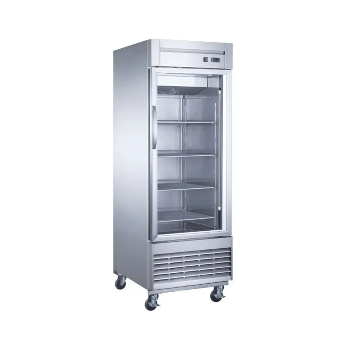 Refrigerador Vertical Puerta De Cristal En Acero Inoxidable De 23 Pies Cúbicos 1 Puerta