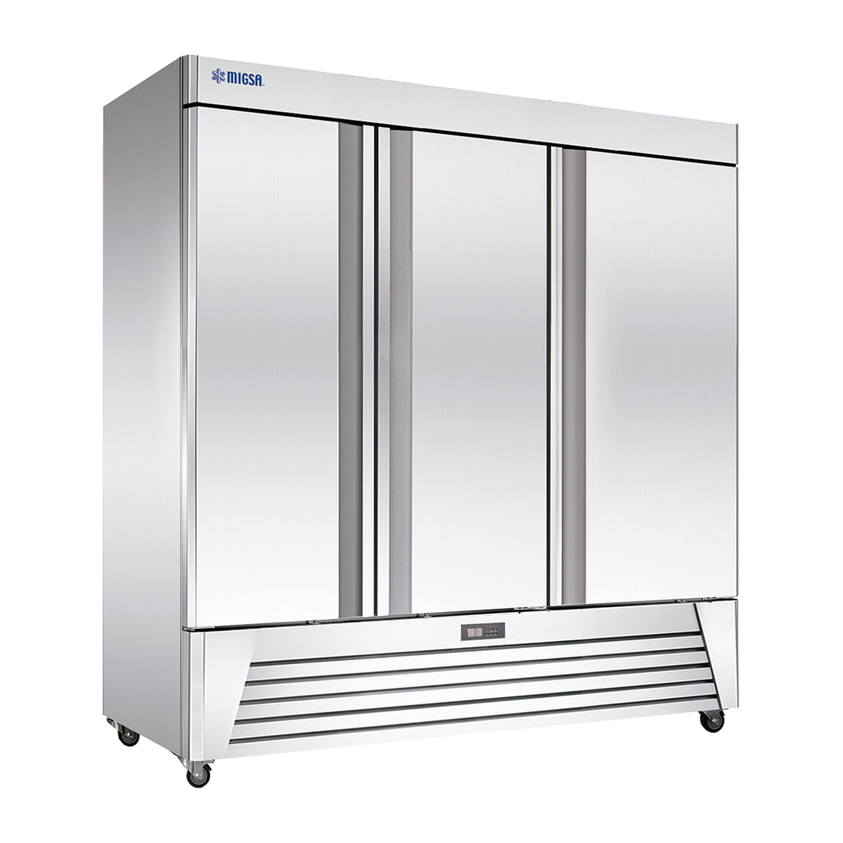 Congelador Vertical En Acero Inoxidable De 72 Pies Cúbicos 3 Puertas